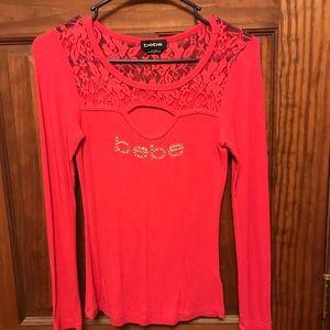Bebe got pink shirt